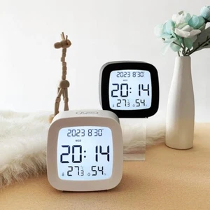 Humidity Monitor Multifunction Clock Lcd Display Table Clock Led Alarm Clock - Picture 1 of 16
