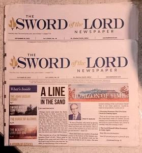 The Sword Of The Lord Christian Newspaper 2 Issues September, October 2023 - Picture 1 of 1