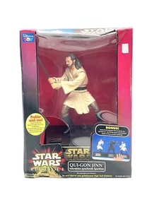 VTG Star Wars Qui-Gon Jinn Episode I Interactive Talking Bank in Box New # R1 - Imagen 1 de 8
