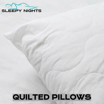 Poly Cotton Pillows Quilted Medium to Firm Support Great Value Super Bounce Back