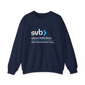 Silicon Valley Bank Risikomanagement Abteilung. Lustiges Rundhalsausschnitt-Sweatshirt, SVB-Pullover - Bild 1 von 26