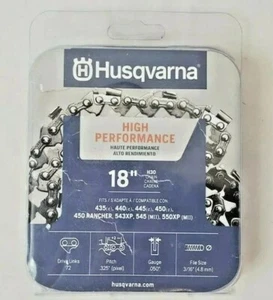Catena Husqvarna 531300439 alte prestazioni 18 pollici accessorio parte originale OEM - Foto 1 di 3