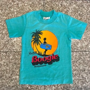 RARA camicia vintage anni 80 MOREY BOOGIE BODYWEAR bodyboard bambino punto singolo - Foto 1 di 5