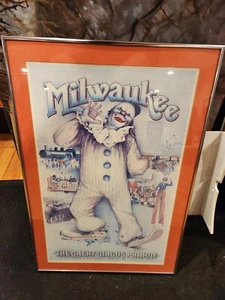 MILWAUKEE THE GREAT CIRCUS PARADE 1986 Vintage Circus Framed Print Poster - Picture 1 of 5