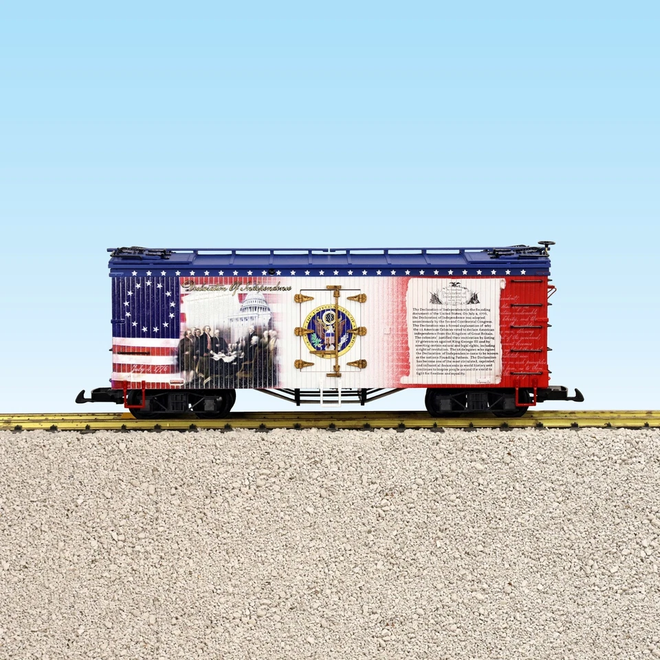 USA Trains G Scale R16058 THE DECLARATION OF INDEPENDENCE PATRIOTIC CAR - Image 1 of 1