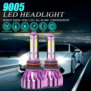 2x 9005 LED Headlight Bulbs Conversion 4-Side 1500W 180000LM Hi or Low Beam Lamp - Picture 1 of 12