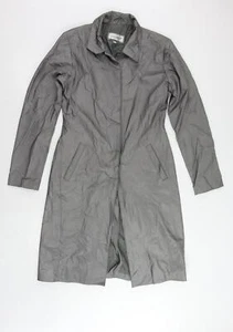 Outer Edge Womens Grey Overcoat Coat Size 12 Button - Picture 1 of 10