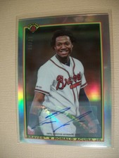RONALD ACUNA JR 2020 Bowman 1990 Refractor AUTO 90B-RAJ Braves 05/30