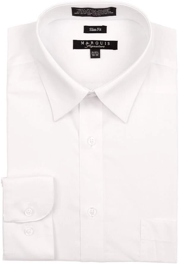 Camisa de vestir básica ajustada Marquis para hombre Foto 1 de 1