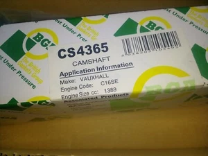 FEBI/BGA CAMSHAFT FOR VAUXHALL,ENGINE SIZE 1389CC,part no CS4365 - Picture 1 of 3