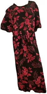 NUEVO SIN ETIQUETAS Vestido Vintage Westside Ropa Ocasión Especial, Negro y Rosa, Talla 32W - Imagen 1 de 8