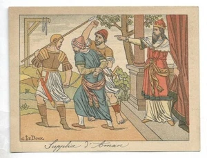 Supplice d'Aman -- Histoire Sainte - Chromo - Trade card - Bild 1 von 2