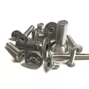 VITE A BUSSOLA CSK SVASATA INOX M5 x 10 mm A2 esagonale bulloni chiave a brugola viti - Foto 1 di 8