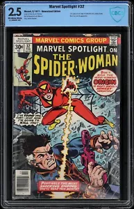 Marvel Spotlight 32 1977 CBCS 2.5 BIANCO PRIMA apparizione ORIGINE Spider-Woman - Foto 1 di 2