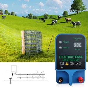 DC 12V 10KM Electric Fence Energizer Fencing Controller Livestock - Picture 1 of 10