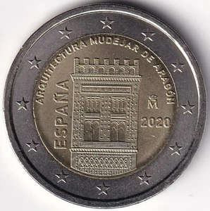 2 Euro Gedenkmünze Spanien - 2020 - "Mudejar-Architektur i. Aragon" - Bild 1 von 2