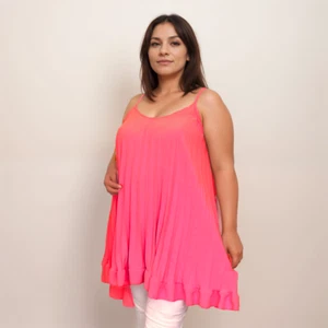 ROCKTHOSECURVES DAMEN WESTE PLISSIERT RIEMEN SCHWINGTOP / CAMI MIT GERÜSCHTEM SAUM - Bild 1 von 31