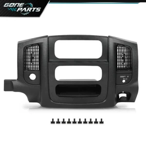 Fit For 02-05 Dodge Ram 1500-3500 Dash Radio Bezel Climate Trim Panel Vent Black - Picture 1 of 12