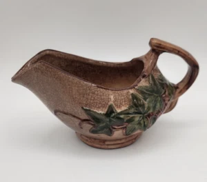 Crema de hojas de hiedra de cerámica McCoy EE. UU. de colección pintada a mano de 5,5" x 3,5" coleccionable - Imagen 1 de 12