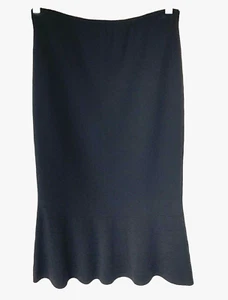 Falda Marc Cain Mujer Talla N 3 EE. UU. 8 Negra Estilo Trompeta Elástica Cintura Forrada - Imagen 1 de 9