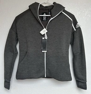Adidas Damen Z.N.E. Hoodie - dunkelgrau/meliert Full Zip Large Tennisjacke - Bild 1 von 14