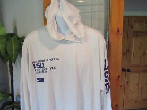 LSU Tigers Nike Dri Fit Hoodie Shirt Men's 2XL new with tags Free Ship Cover
