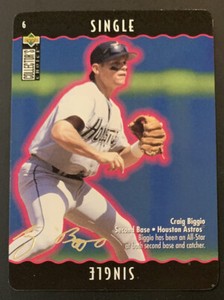 1996 Collector's Choice You Make the Play Gold Signature #6 Craig Biggio Astros