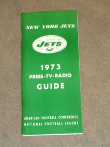 NEW YORK JETS MEDIA GUIDE NFL - 1973 - EX+ SHAPE - Picture 1 of 1