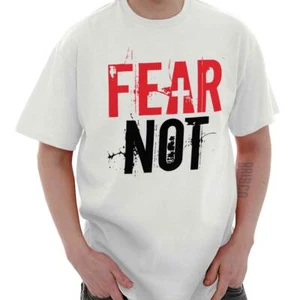 Religious Christian Faith Fear Not Cross Womens or Mens Crewneck T Shirt Tee - Picture 1 of 9