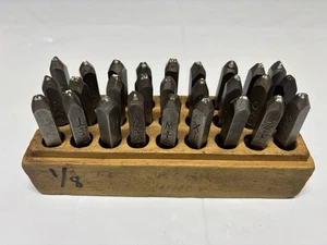 Juego de estampillas de acero, letras y símbolos de 1/8", "Hola Loy", Schmidt-USA - Y104 - Imagen 1 de 9