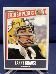 Larry Krause -St Norbert- Green Bay Packers handsignierte Custom Karte - Bild 1 von 2