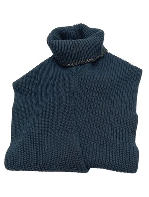 HUGO BOSS Écharpe en tricot Dames Écharpe bleu foncé style décontracté - Photo 1/4