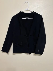 White House Black Market schwarzer Strickblazer Jacke - Größe XL - Bild 1 von 8