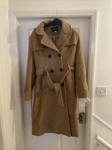 De La Creme Woll- und Kaschmirmischung Military Mantel (9048) Größe UK 12 EU 40 Camel - Bild 1 von 4