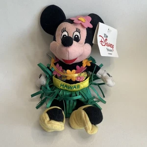 The Disney Store Hawaii Hula Minnie Maus 8 Zoll Plüsch Sitzsack Spielzeug mit Lei Etikett - Bild 1 von 5