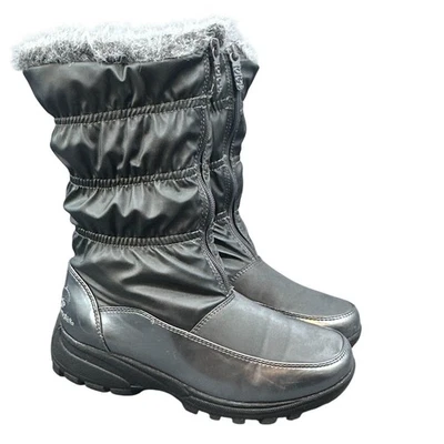 Bota de Invierno Totes Rogan 7W Gris Brillante Piel Sintética Y2K Escuela Nieve Hinchada Ropa de Calle Foto 1 de 4