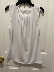 Calvin Klein Damen ärmellose Bluse weiß Größe 10 - Bild 1 von 10