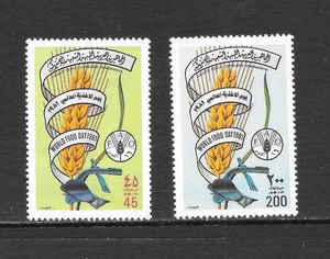 LIBYA SCOTT 967 - 968 MNH SET - 1991 WORLD FOOD DAY ISSUE - Picture 1 of 2