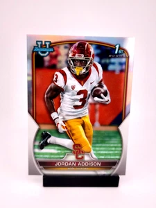 Jordan Addison 1st Bowman REFRACTOR 2022 Bowman U USC Vikings - Picture 1 of 2