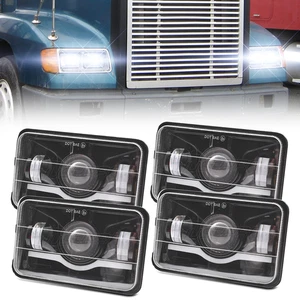 Faros LED H4 4x6"" pulgadas haz alto/bajo para camioneta Chevy C10 1981-1987 4 piezas - Imagen 1 de 12