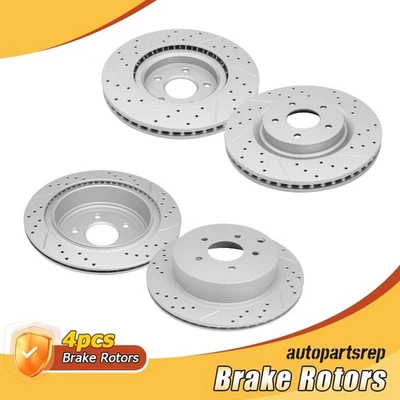 Rotores de freno delanteros traseros perforados para Nissan Murano Q50 2015-2024 2014-2020 QX60 Foto 1 de 4