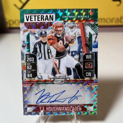 TJ Houshmandzadeh 2024 Contenders Optic #VT-TJH Green Mosaic Auto /24 - Image 1 of 4