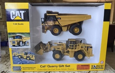 CAT 1:64 CATERPILLAR QUARRY GIFT SET 775E TRUCK & 998G LOADER #55103 NEW - Image 1 of 4