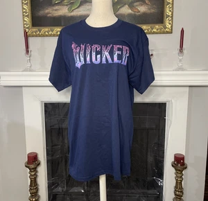 Wicked Floral Ombre Logo Navy Blue T-Shirt Large - Bild 1 von 5