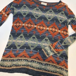 Denim Supply Ralph Lauren Damen S Azteken Pullover Blau Southwestern Tribal Western - Bild 1 von 5