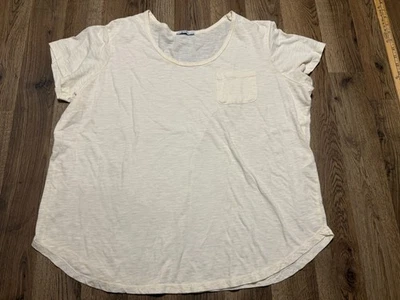Camisa AVON, para mujer talla grande 3XL, blanca, camiseta con bolsillo Foto 1 de 4
