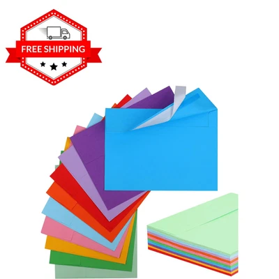 Paquete de 50 Sobres de Colores, Sobres de Tarjetas 5X7 Sellantes A7 Sobres para Invitación Foto 1 de 4