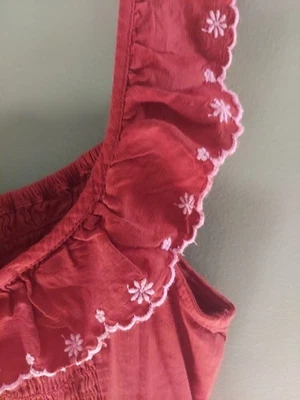 Vestido Solero Niñas Antiguo Azul Marino Talla XL 14-16 NUEVO CON ETIQUETAS Nuevo Sin Mangas Calado Acampanado Rojo Rosa Foto 1 de 4