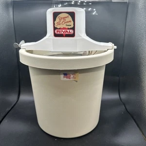 Vintage Rival Ice Cream & Yogurt Freezer Maker Model 8401 Electric 4-Qt - Zdjęcie 1 z 5