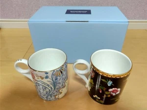 Unused Wedgwood Pair of Mugs – Spring Blossom & Velvet Peony Floral Design - Picture 1 of 8